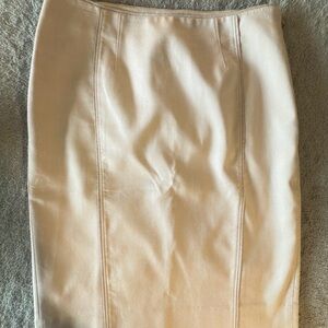 White House Black Market Cream Pencil Skirt